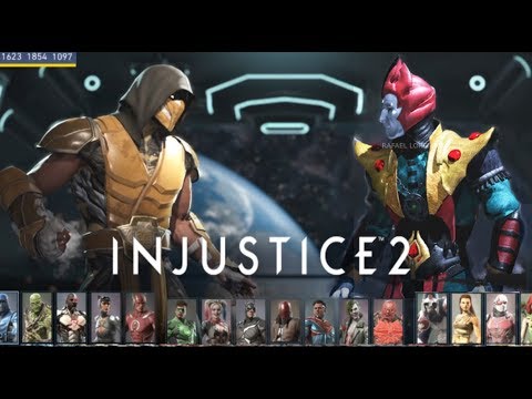 INJUSTICE 2 - ALL Mortal Kombat Characters REFERENCE - Shinnok Quan chi Scorpion Johnhy MK11