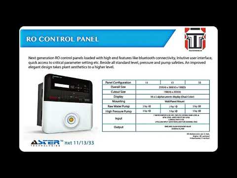 Astero Nxt Ro Control Panel