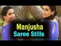 Telugu Anchor Manjusha Saree Stills Teluguu