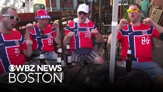 Norway and Iraq fans in Boston ahead of World Cup match in Foxboro