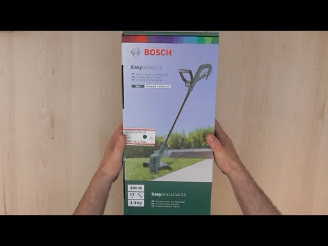 Unboxing and assembling BOSCH EasyGrassCut 23 corded lawn trimmer - Bob The Tool Man