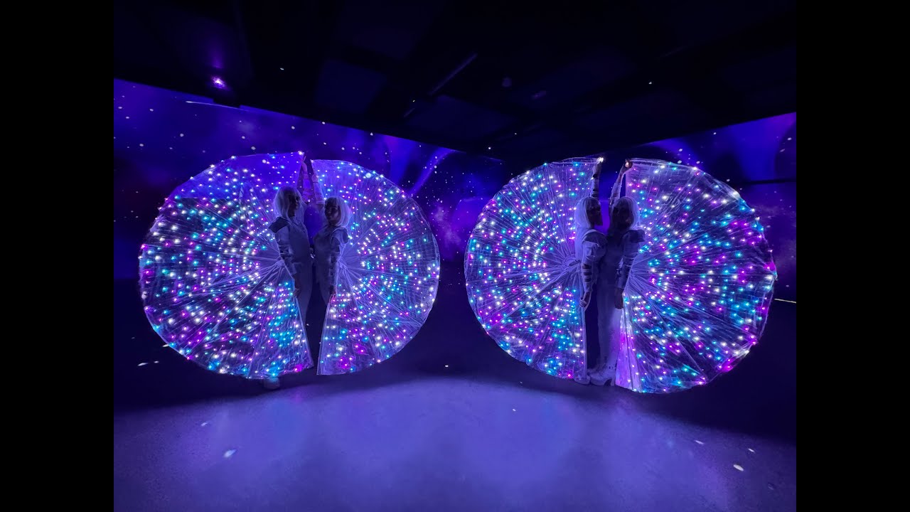 mini peacock led tails show dance in dubai uae qatar saudi arabia entertainment