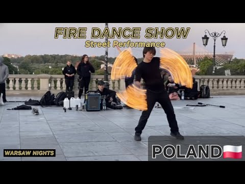 VLOG Z WARSZAWY: NAJLEPSZY pokaz ulicznego ognia i miejski klimat (przewodnik po Polsce 🇵🇱)