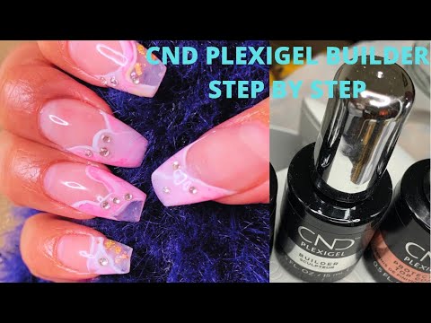 CND Plexigel step by step full application nail forms/how to Plexigel Builder/ Efile/nail forms/arts