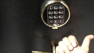 Opening a  Cannon Safe with S&G lock set on factory combo, Electronic lock, digital lock