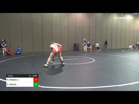144 Lbs 5th Place Nina Makem Team Minnesota Vs Sydney Manos Team Illinois