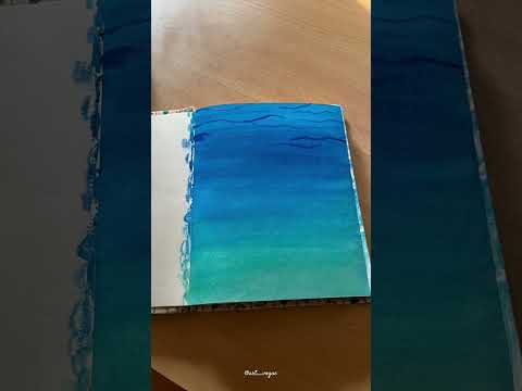 Beach #seashore #trending #viral #beachpainting #artvogue #diypainting #waterpaints #camlinindia