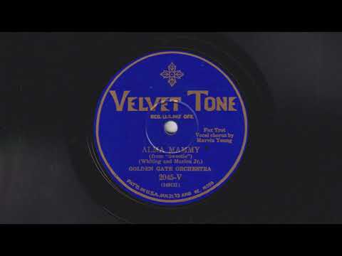 The Roaring 20s:  Alma Mammy - Golden Gate Orchestra - Vocal by Marvin Young (Irving Kaufman) (1929)
