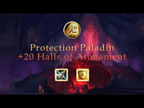Protection Paladin +20 Halls of Atonement World of Warcraft Shadowlands 9.2  Season 3 M+ #mythicplus