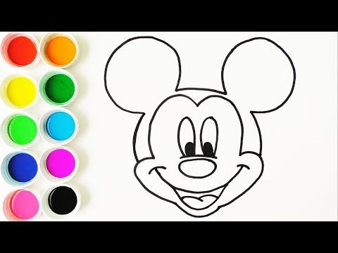 Dibuja y Colorea Mickey Mouse - Dibujos Para Niños - Learn Colors / FunKeep
