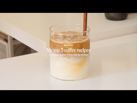 my top 5 coffee recipes | recreating cafe drinks at home (super easy)
