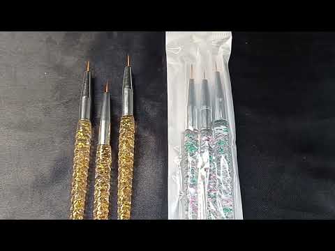 KIT PINCÉIS COM 3 PEÇAS SEREIA PONTAS FINAS PARA UNHA