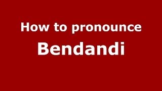 How to pronounce Bendandi