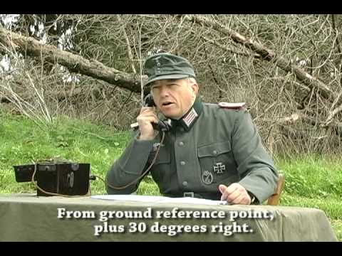 German 10,5cm battery firing exercise