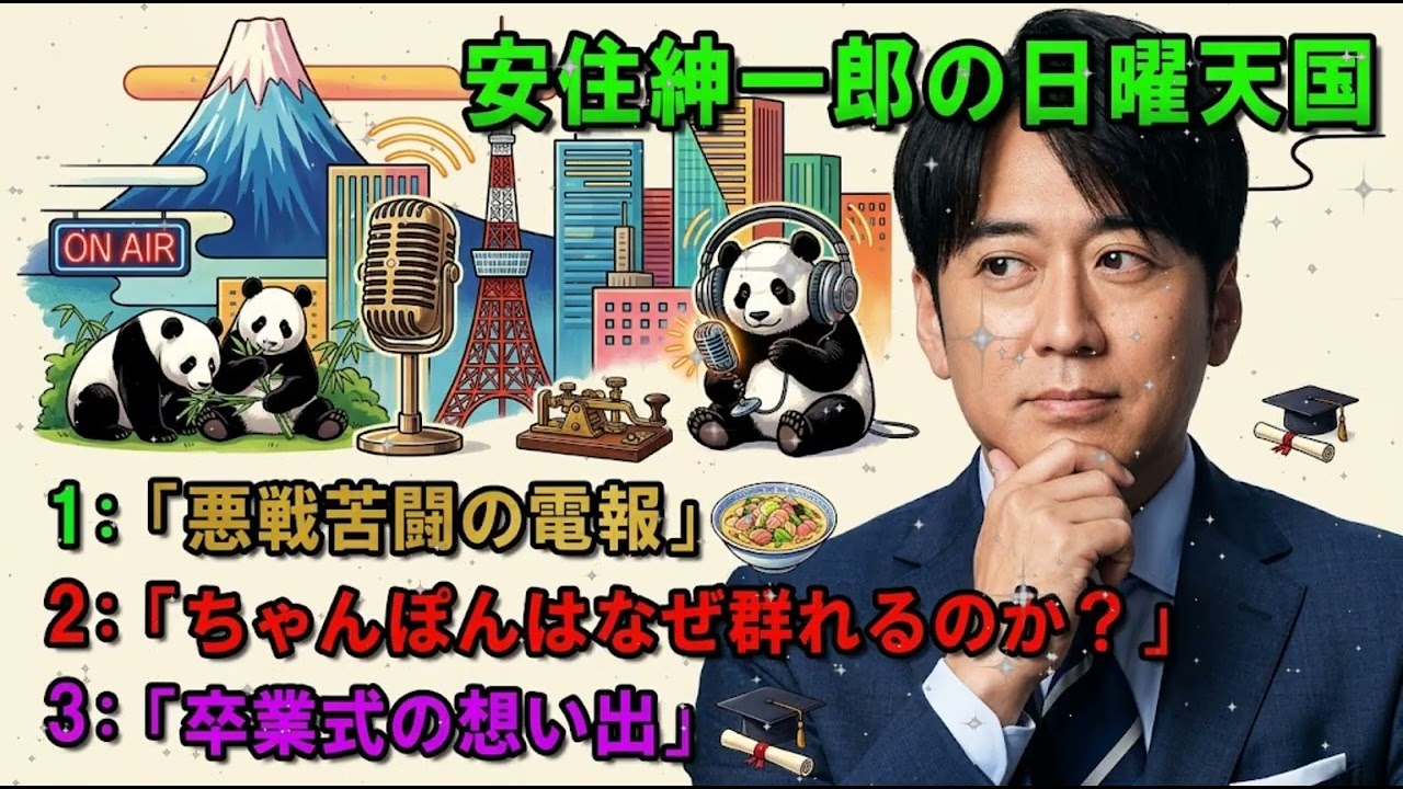 🤣  安住紳一郎の日曜天国 卒業式の想い出 爆笑フリートーク高音質傑作選