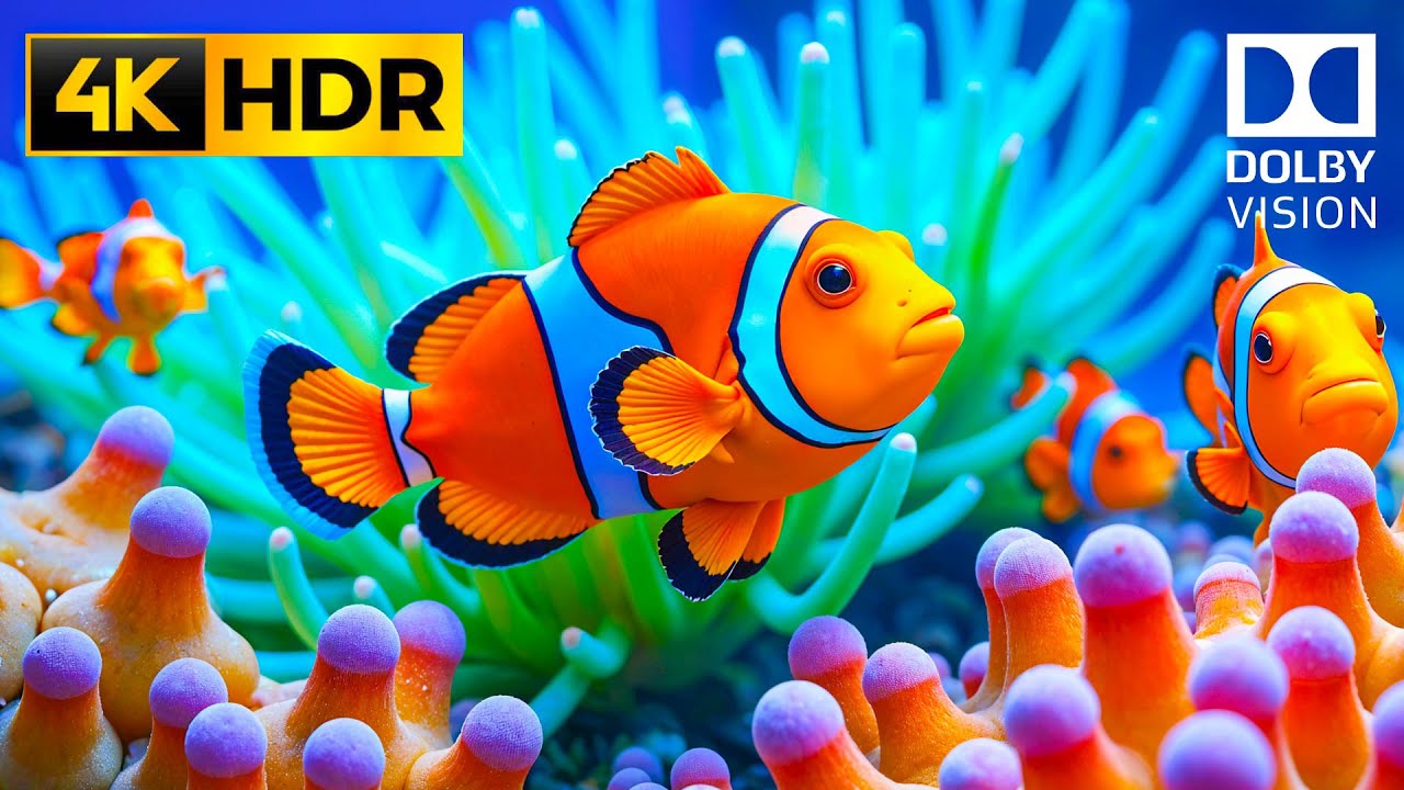 Oceanic Peace 4K UHD - Serene Marine Life and Peaceful Coral Worlds for Relaxation