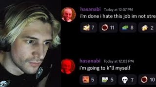 xQc Reacts to Hasan Threatening to K*ll Himself