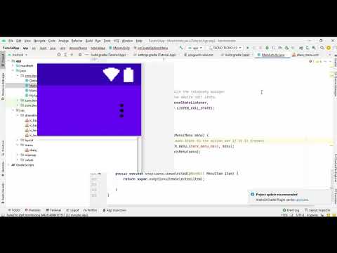 How to implement an options menu for an Activity in an Android app