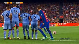 10 amazing free kick goalS by Lionel Messi