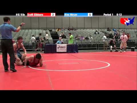 Scott Gibbons vs. Alex Meyer at 2013 Junior Nationals - FILA - FS