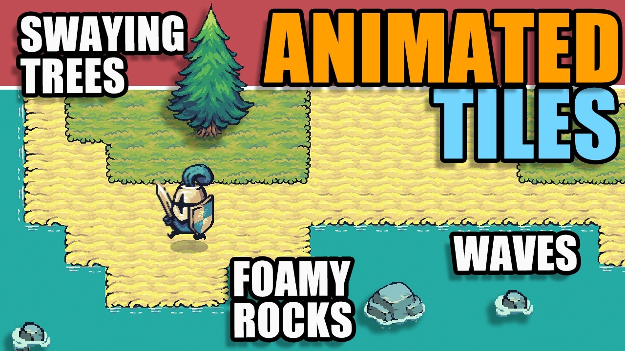 Animated Tiles | Waves, Swaying Trees, Foamy Rocks | Action RPG in Unity Tutorial #4.2