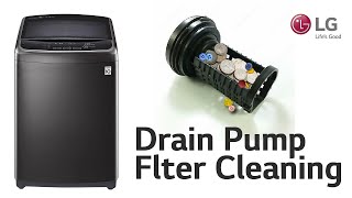 [LG Top Load Washer] - How to clean drain pump filter (OE error code | Clothes are wet after wash)