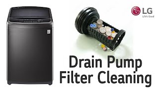 LG Top Load Washer - How to Clean Drain Pump Filter (OE Error Code | Clothes Are Wet After Wash)