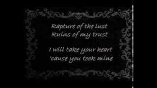 For My Pain - Rapture Of The Lust (lyrics)