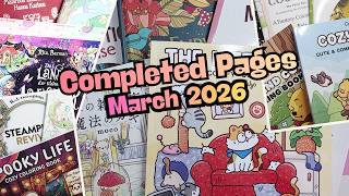 Completed Coloring Pages March 2026 | Buddy Colours and a Great Variety of Books Tackled! 🌸🖍✨️