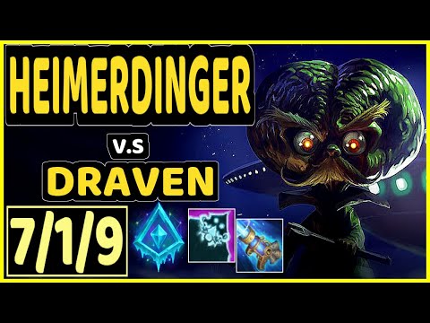 TYLER1 (HEIMERDINGER) vs DRAVEN - 7/1/9 KDA BOTTOM ADC GAMEPLAY - NA Ranked GRANDMASTER