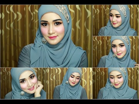 #02 TUTORIAL MAKE UP+ HIJAB ANGGUN SIMPLE DAN  ELEGAN BUAT WISUDA ATAU KE PESTA