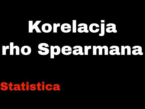 Analiza korelacji rho Spermana - Statistica