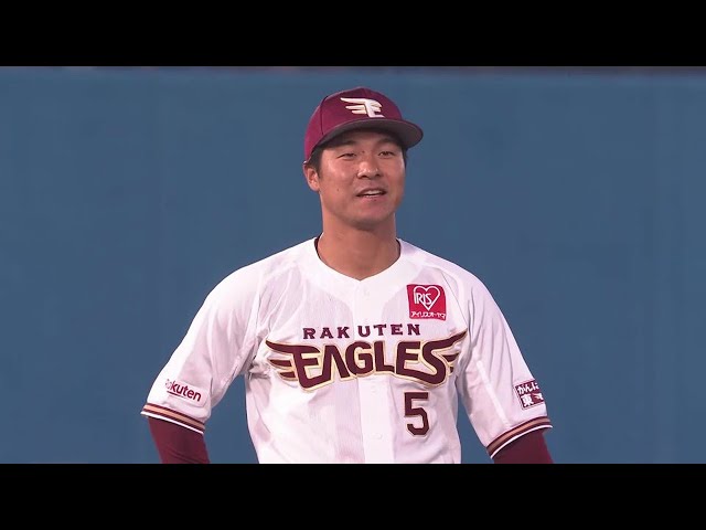 【4回表】イーグルス・茂木栄五郎 痛烈な打球をダイビングキャッチ!! 2022年6月21日 東北楽天ゴールデンイーグルス 対 北海道日本ハムファイターズ