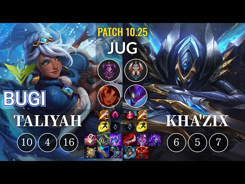 V3 Bugi Taliyah vs Kha'Zix Jungle - KR Patch 10.25