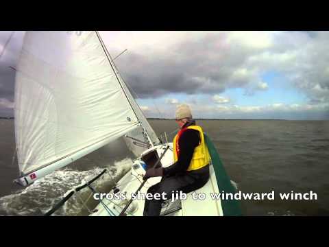 J80 Solo upwind 10-15 knots