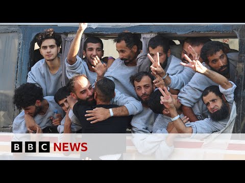 Video | Released Palestinian detainees share their stories as more aid allowed into Gaza | BBC News