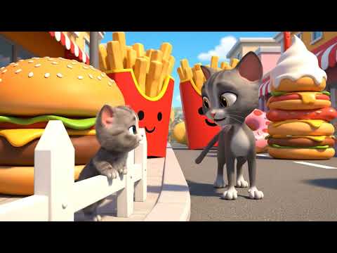 Rode cats with pizza burger #aicats #shorts #aliza