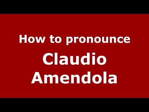 How to pronounce Claudio Amendola (Italian/Italy) - PronounceNames.com