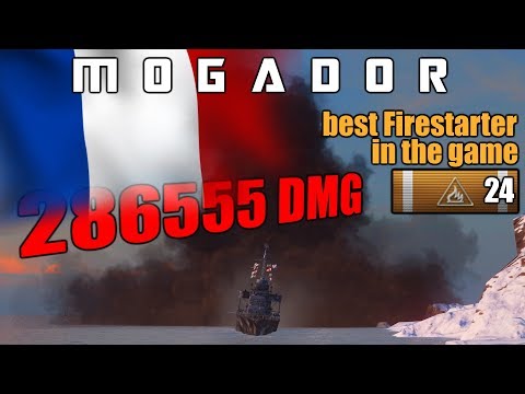Mogador Fire Counting (155k in Fire Damage, NA DMG Record) World of Warships