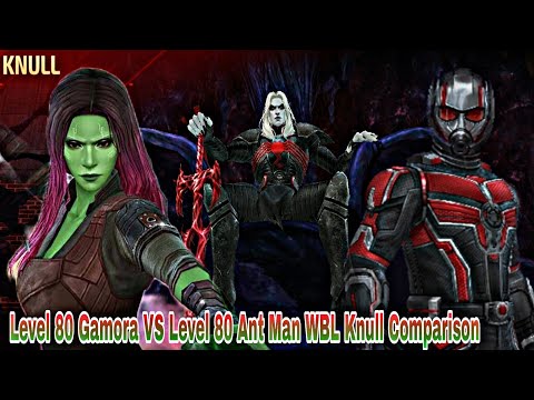 Level 80 Gamora VS Level 80 Ant Man WBL Knull Comparison - Marvel Future Fight