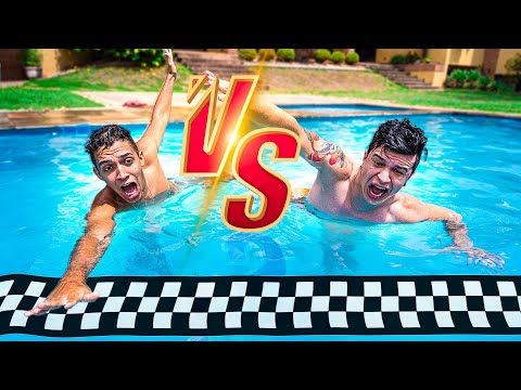 QUEM ATRAVESSAR A PISCINA MAIS RÁPIDO GANHA!! ‹ Aruan ›