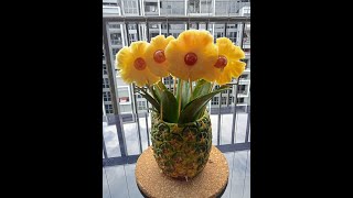 Pineapple and Grapes Decoration -  Fruit Carving