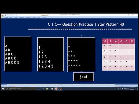 Learn 64 C Programming Questions Practice Star Pattern 40 - Mind Luster