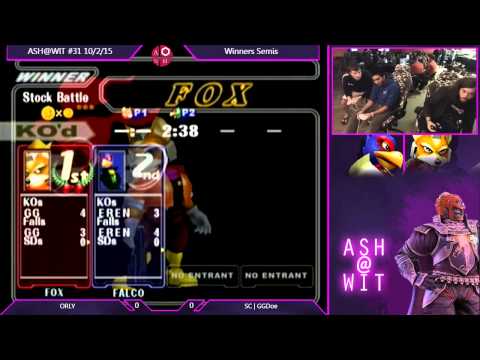 ORLY (Fox, Marth, Falcon) vs. SC | GGDoe (Falco) - ASH@WIT #31 Melee Winner's Quarters