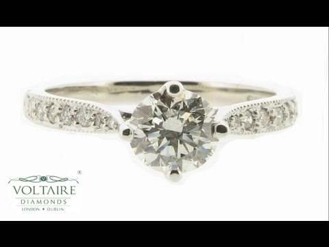 Compass Solitaire Setting with Pave Set Shoulders - ER 1082