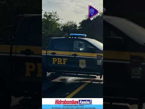 A Polícia Rodoviária Federal informa: está interditada totalmente a ponte sobre o Rio Piquiri