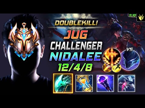 Challenger Nidalee Jungle vs Nocturne - 챌린저 정글 니달리 템트리 룬 밤수 정복자 ニダリー Нидали 狂野女猎手 - LOL KR 11.10