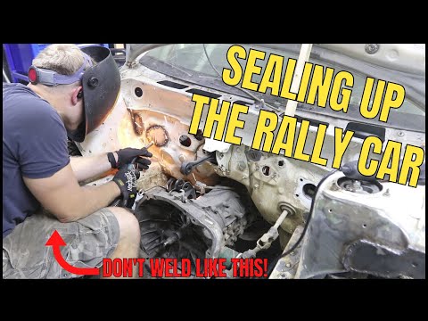 Welding Up The Rally Car Firewall and Wiring Harness/Fuse Box Reroute | GC8 Rally Car Rebuild