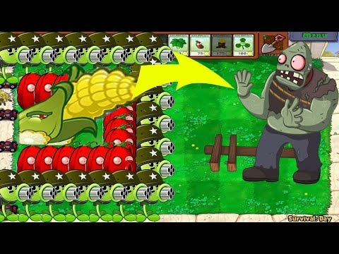 9999 Gatling Pea Cob Cannon vs 99 Gargantuar - Plants vs Zombies Battlez