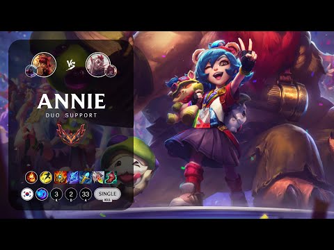 Annie Support vs Rakan - KR Grandmaster Patch 13.7